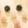 Aretes pompones de cristales all
