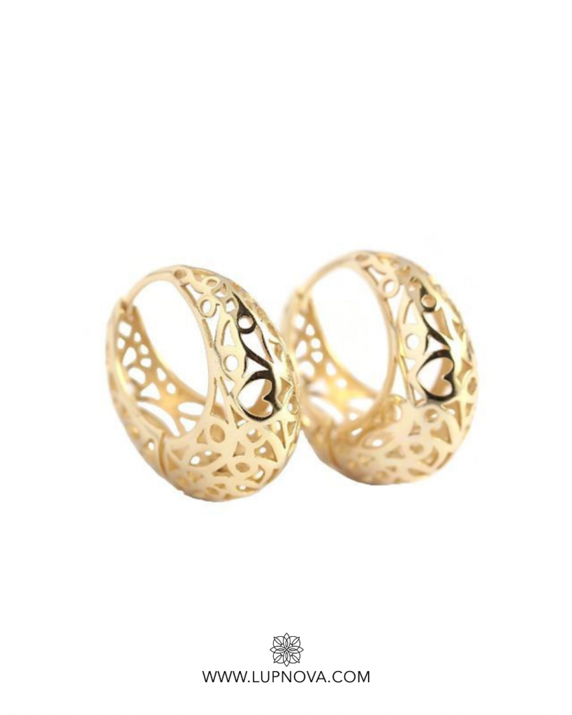 Aretes aro calado plata 925