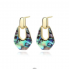 Aretes concha de abulón plata 925 - Imagen 4