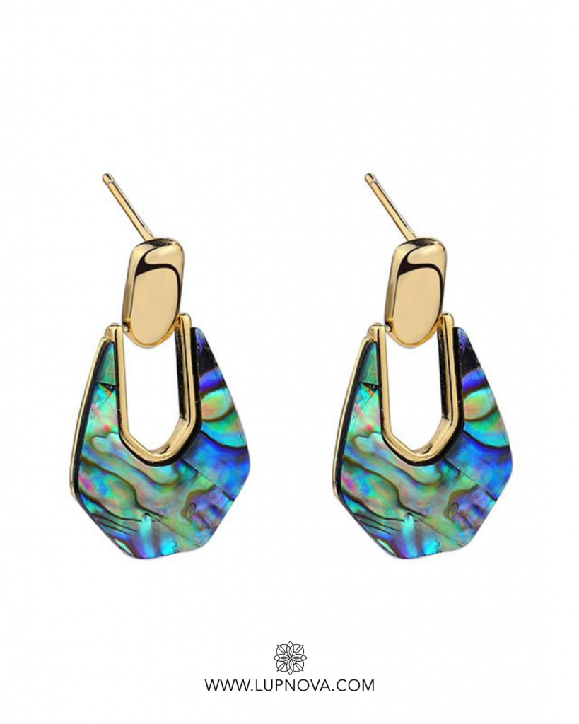 Aretes concha de abulón plata 925 - Imagen 3