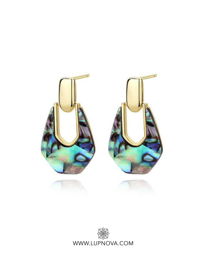 Aretes concha de abulón plata 925 - Imagen 4