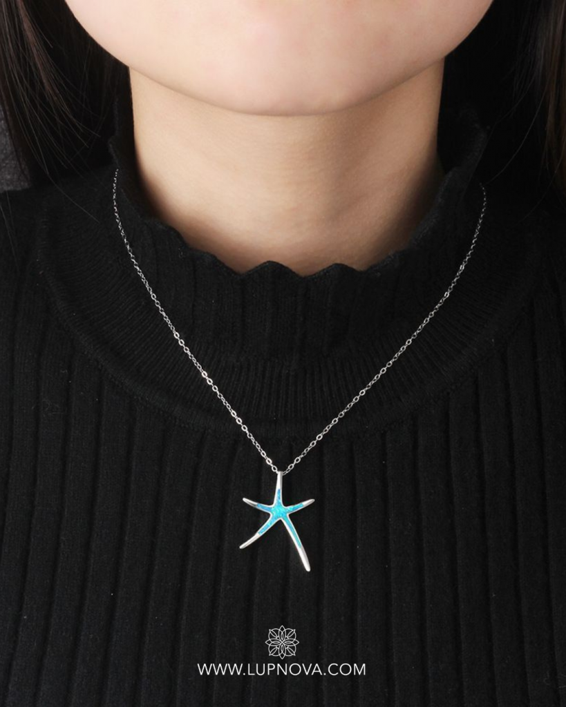 Cadena estrella de mar plata 925