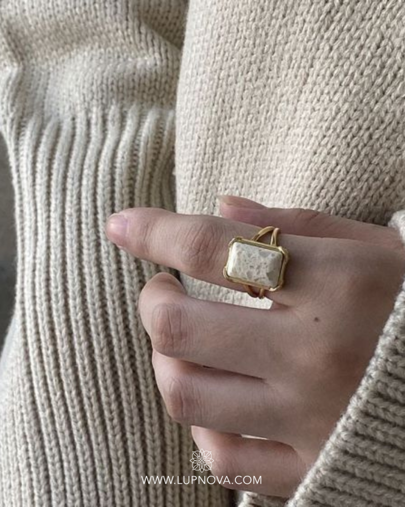 Anillo geométrico rectangular plata925