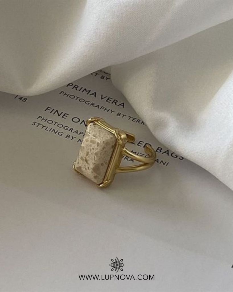 Anillo geométrico rectangular plata925