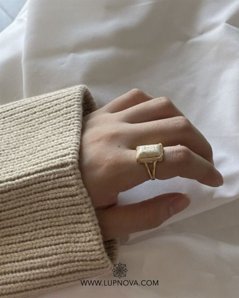 Anillo geométrico rectangular plata925