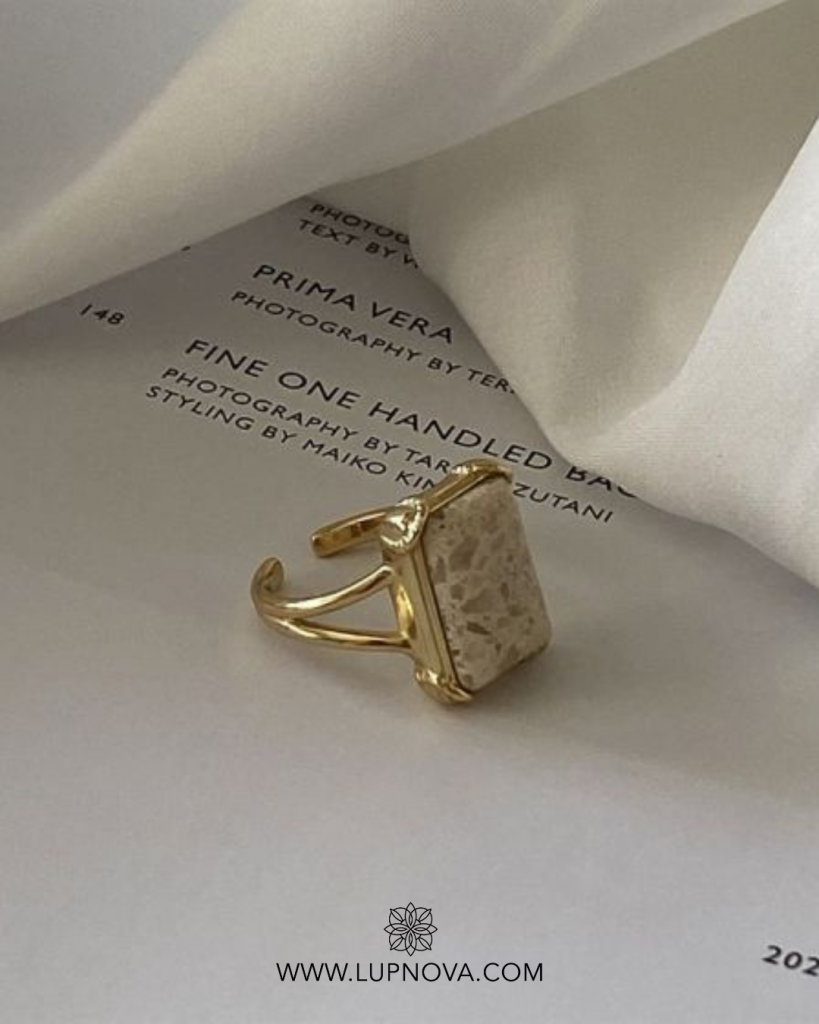 Anillo geométrico rectangular plata925