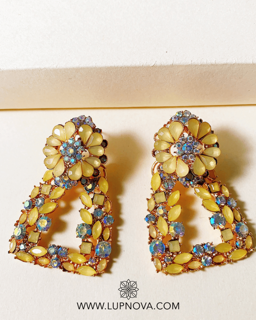 Pendientes vintage de cristal - Imagen 2