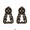 Pendientes vintage de cristal negro