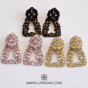 Pendientes vintage de cristal