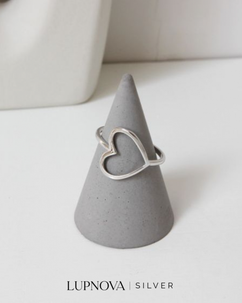 Anillo corazón plata925