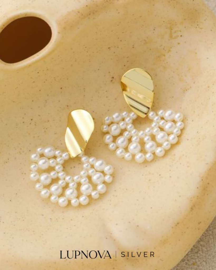 Aretes mini perlas plata925
