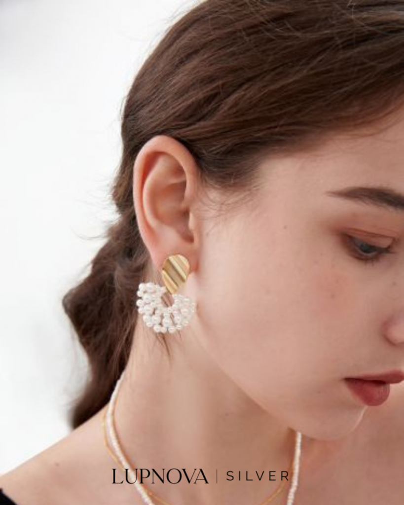 Aretes mini perlas plata925