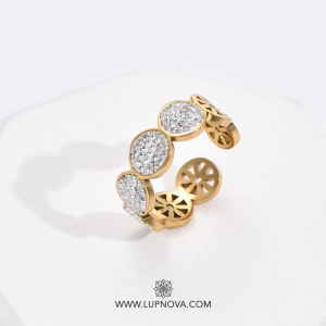 Anillo eclipse de rhinestones
