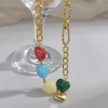 Cadena con corazones de resina