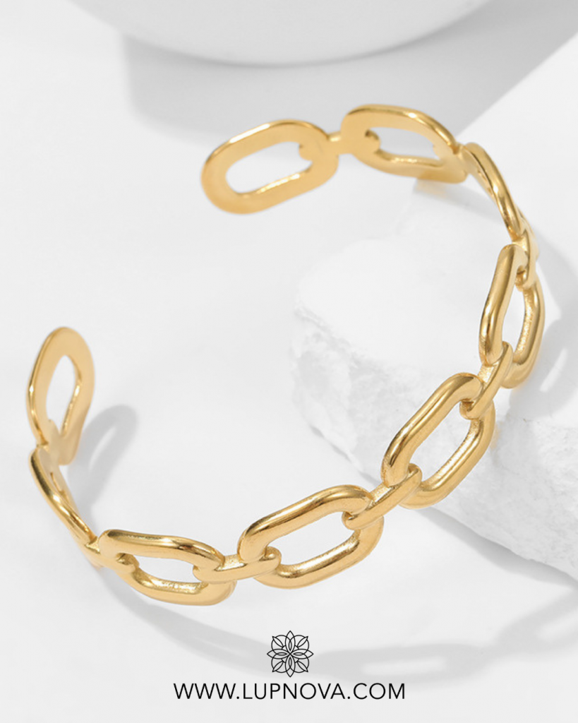Pulsera de eslabones cuadrados