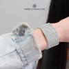 Pulsera rhinestone elástica 10 capas