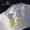 Aretes minimal con hilos metálicos