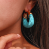 Argollas chunky turquesa