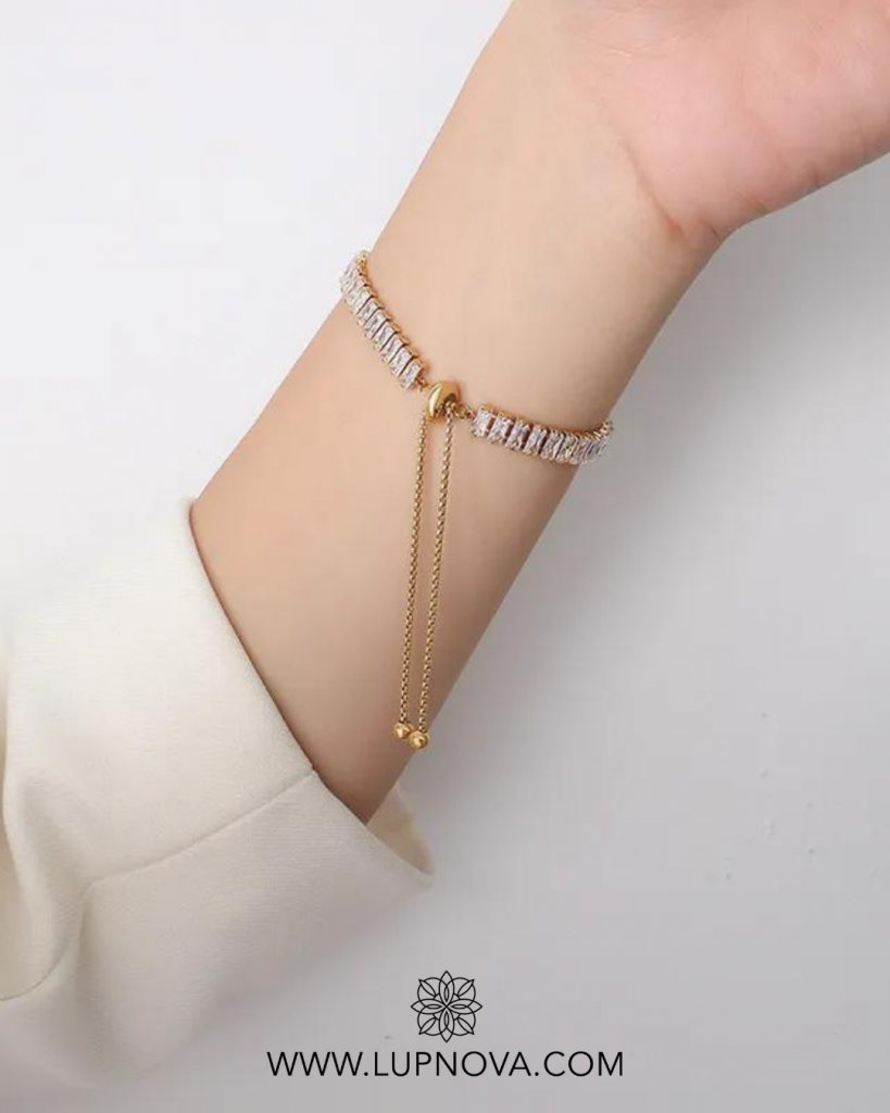 Pulsera de baguettes y cubos