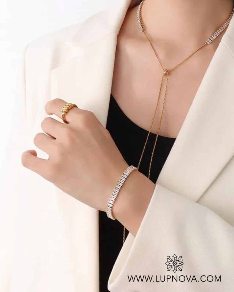 Pulsera de baguettes y cubos