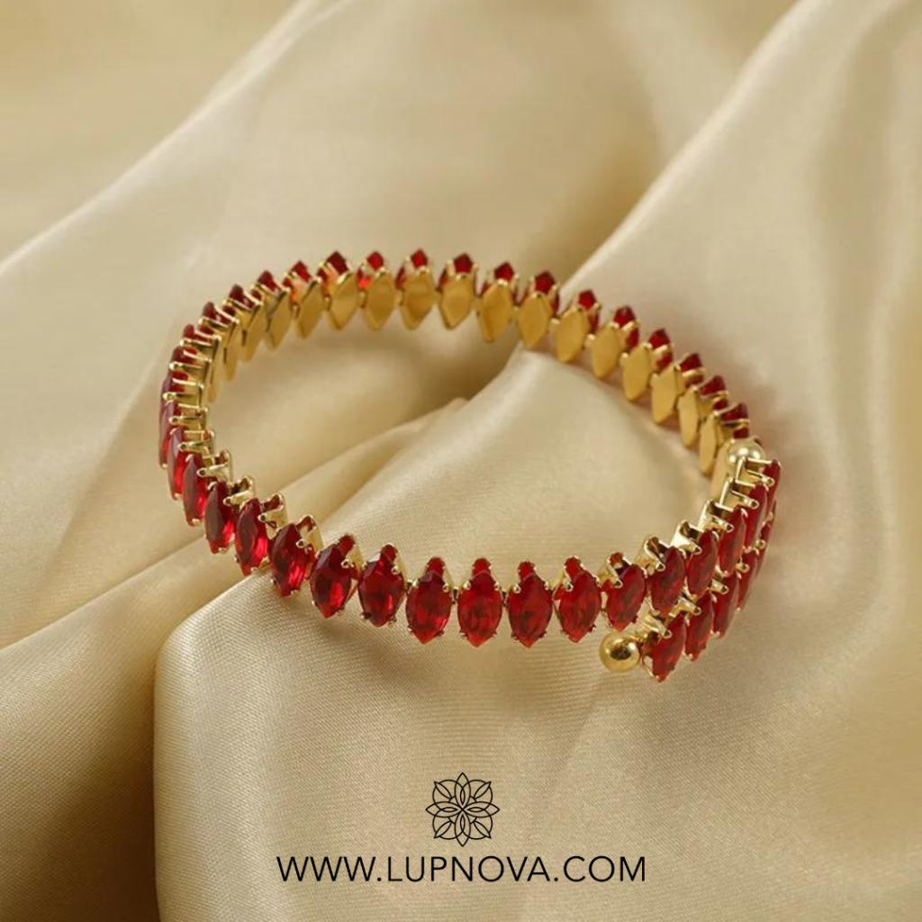 Pulsera espiral de cristales