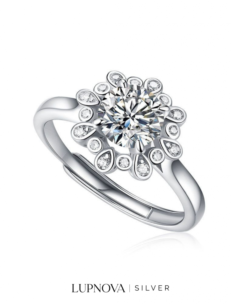 Aninllo de peonia plata925