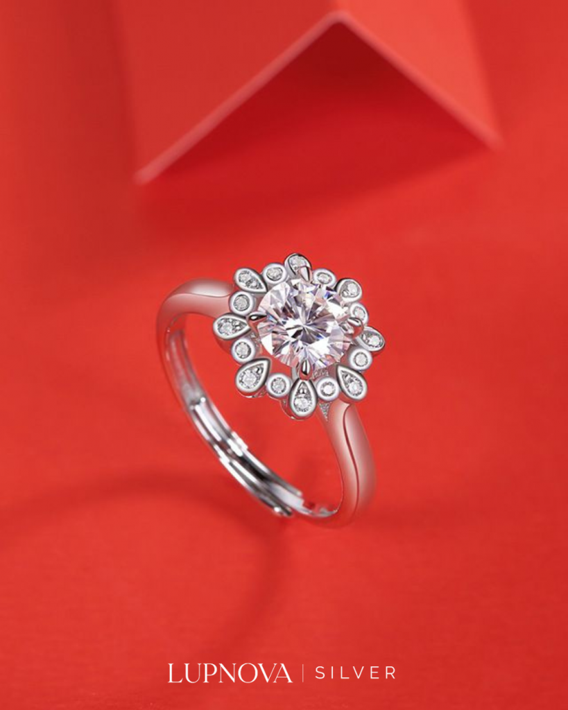 Aninllo de peonia plata925