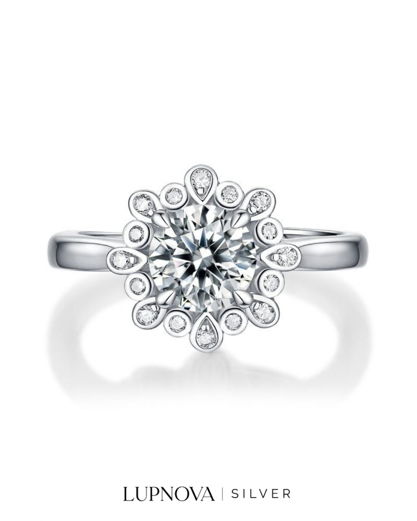 Aninllo de peonia plata925