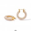Argollas con mini perlas