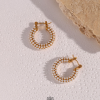 Argollas con mini perlas