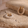 Argollas con mini perlas
