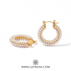 Argollas con mini perlas