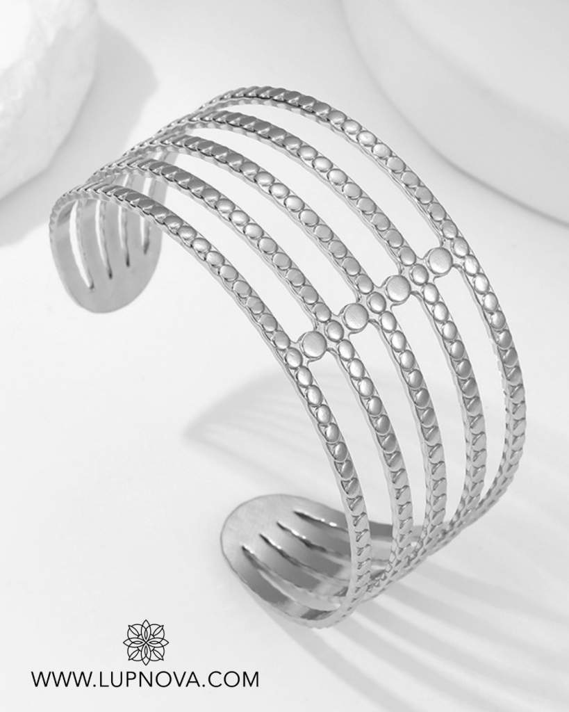 Cuff bandas de acero cruzado