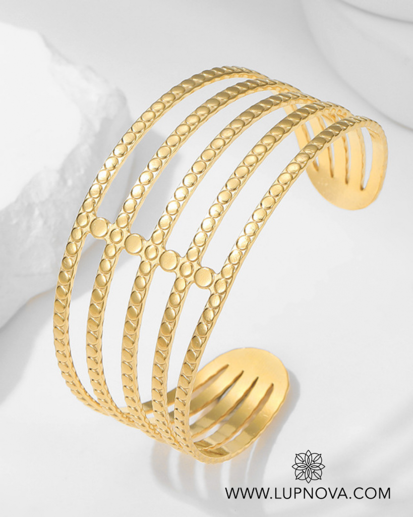 Cuff bandas de acero cruzado