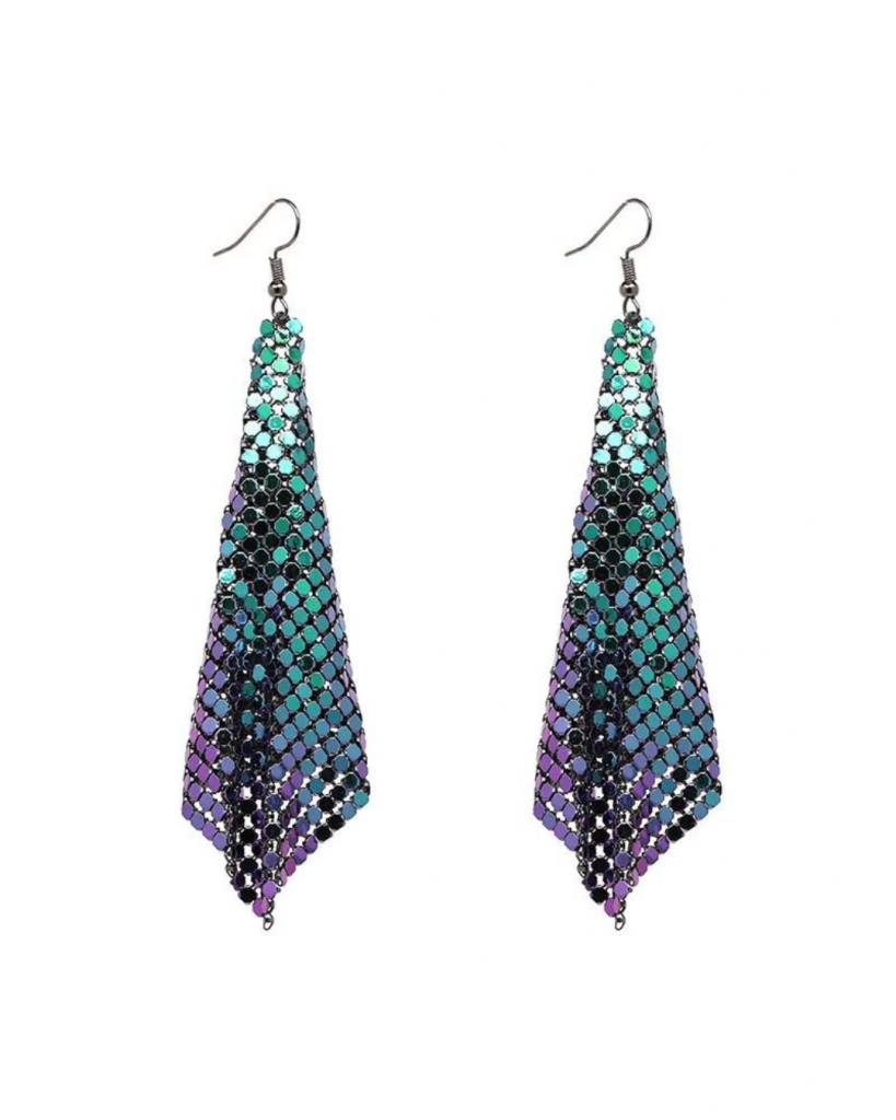Aretes pañoleta metálica