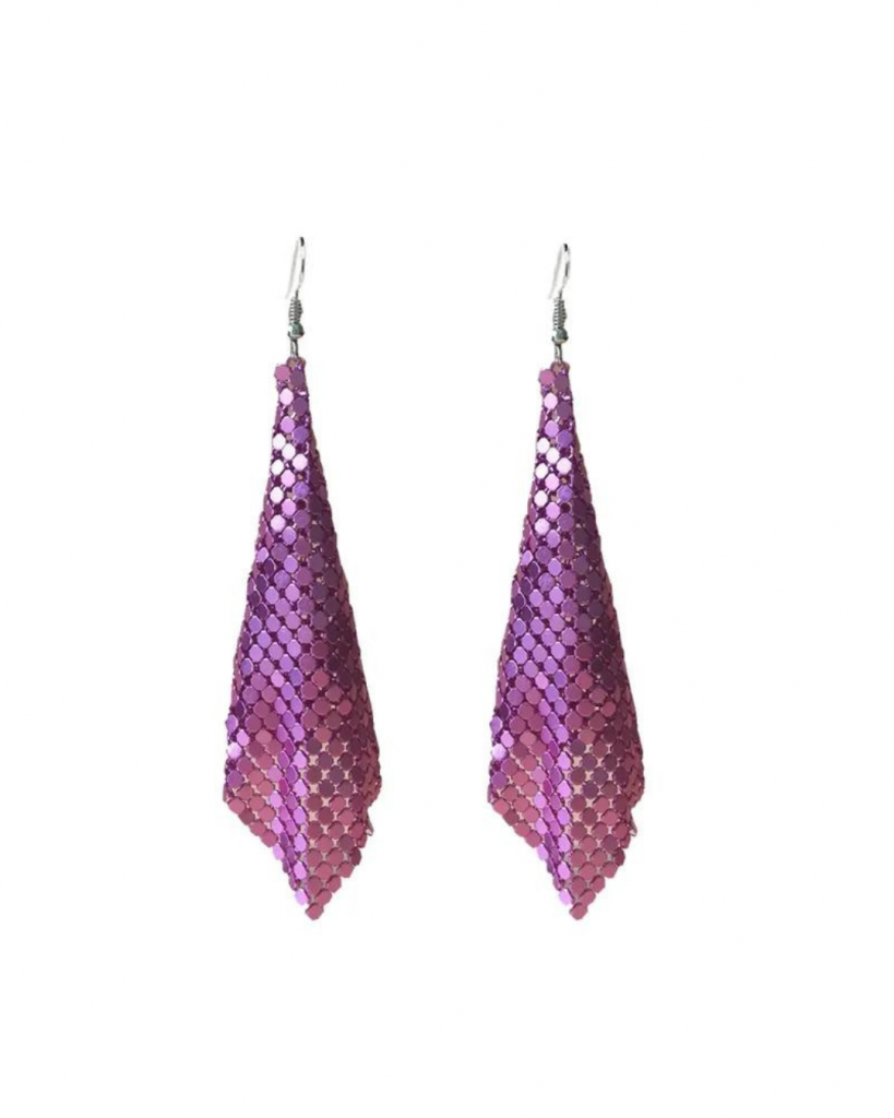 Aretes pañoleta metálica - Imagen 5