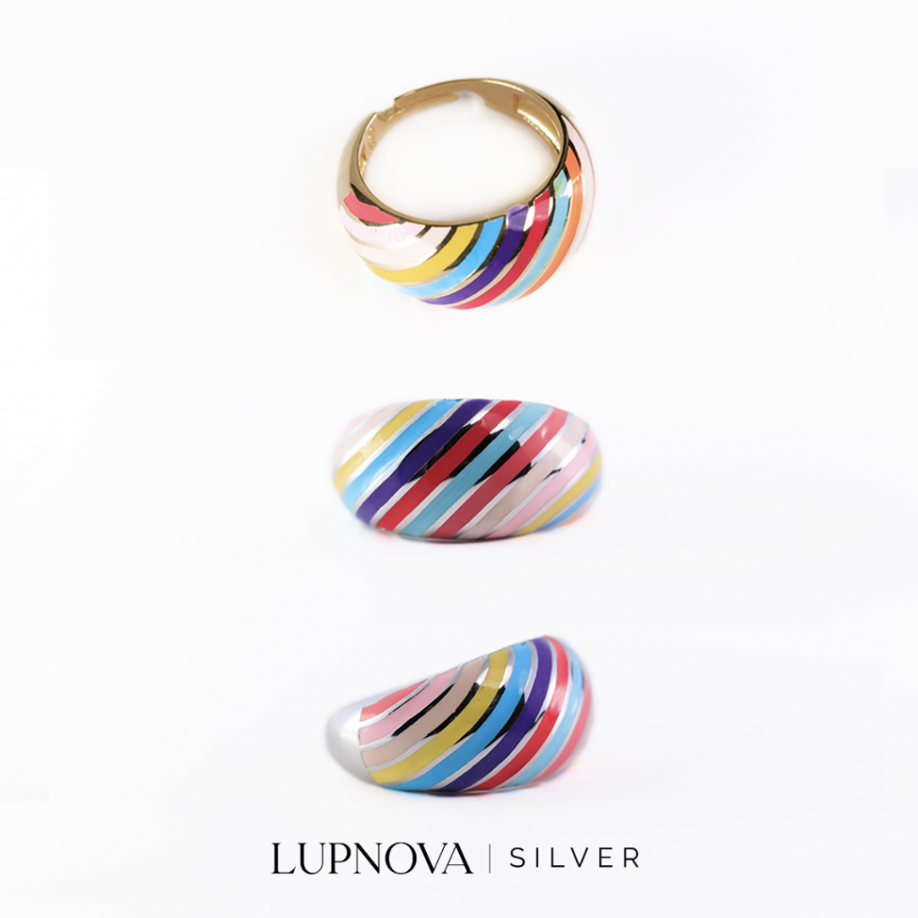 Anillo rainbow plata 925
