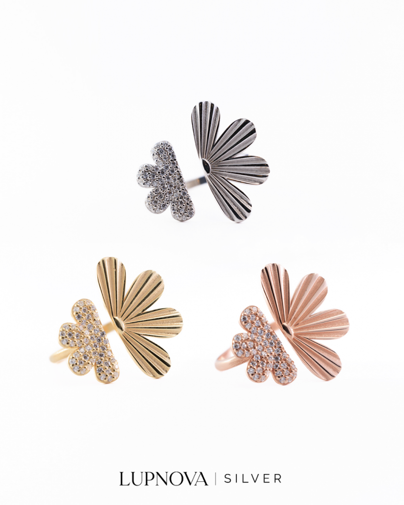 Anillo flower power plata925 - Imagen 6