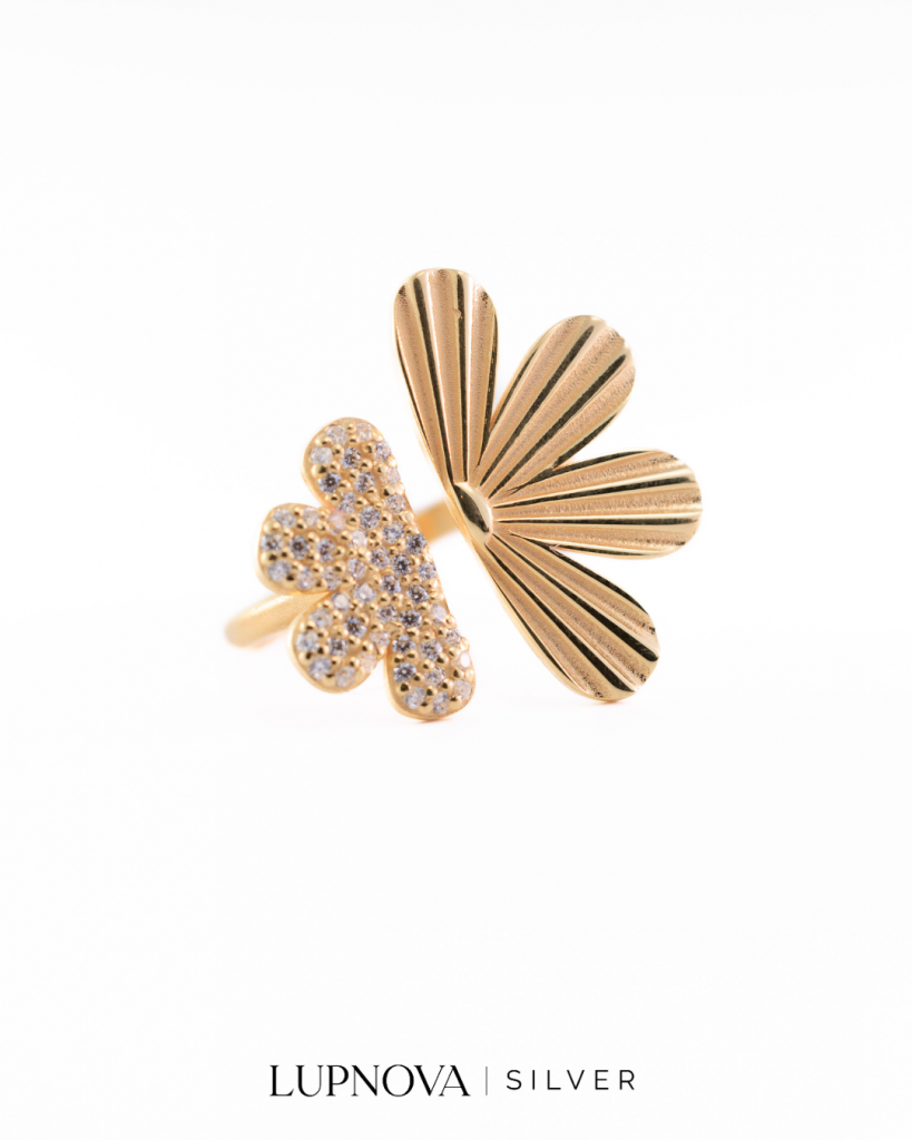 Anillo flower power plata925 - Imagen 3