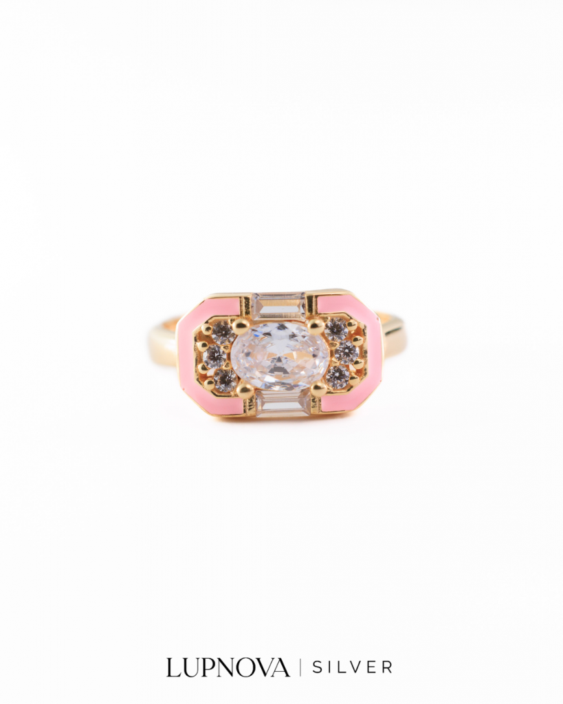 Anillo classic pink plata925 - Imagen 4