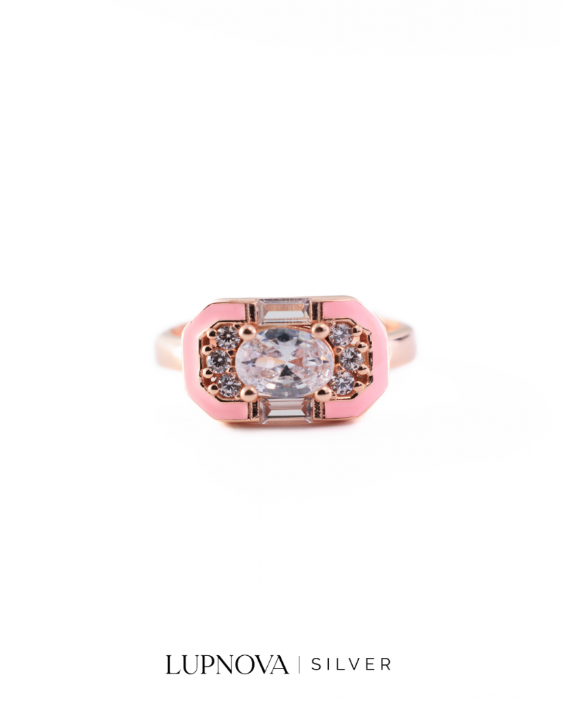 Anillo classic pink plata925 - Imagen 5