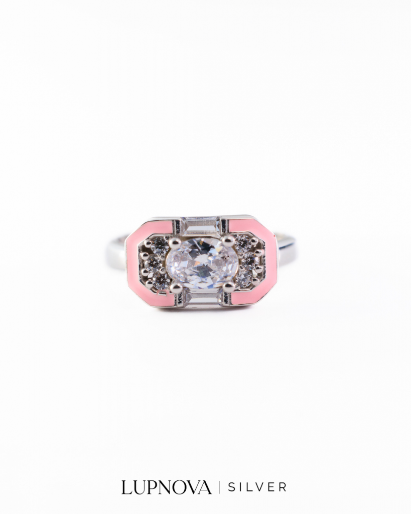 Anillo classic pink plata925 - Imagen 3