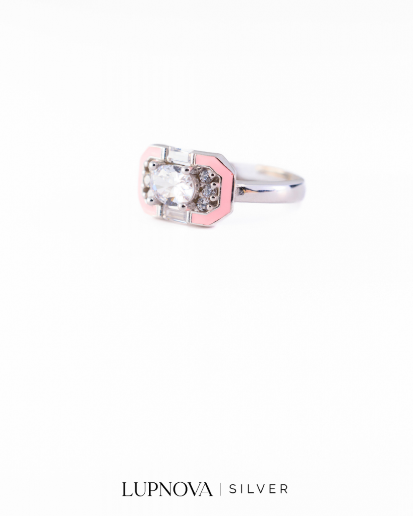 Anillo classic pink plata925 - Imagen 6