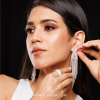 Aretes colgantes rhinestone entrelazado - Imagen 2