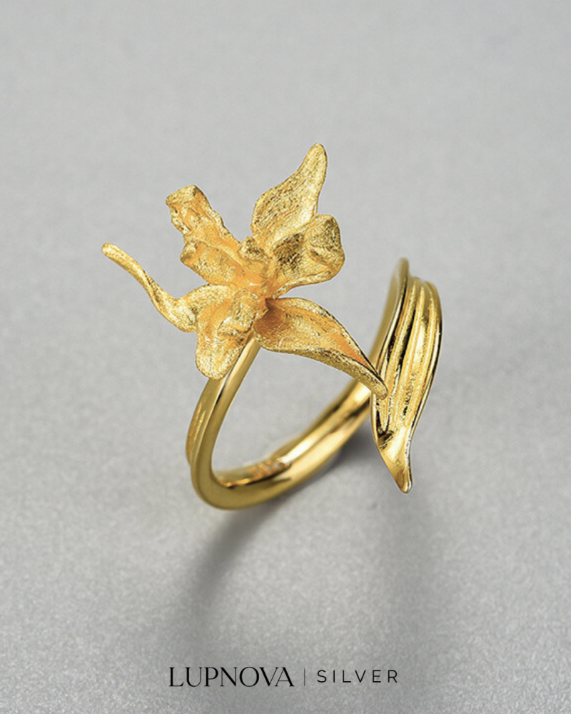 Anillo orquídea plata925 - Imagen 4