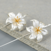 Aretes orquídeas colgantes plata925 - Imagen 3