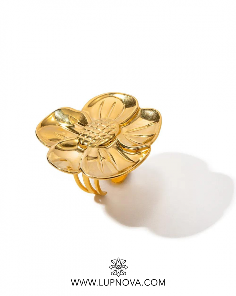 Anillo flor extra grande - Imagen 3