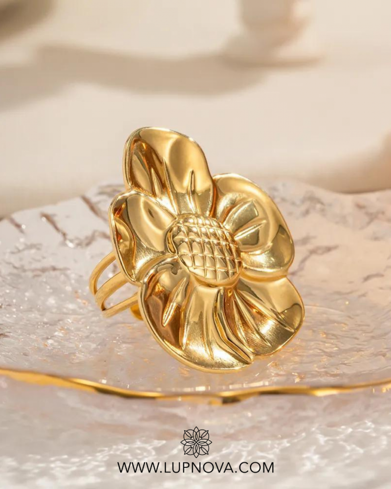 Anillo flor extra grande - Imagen 4