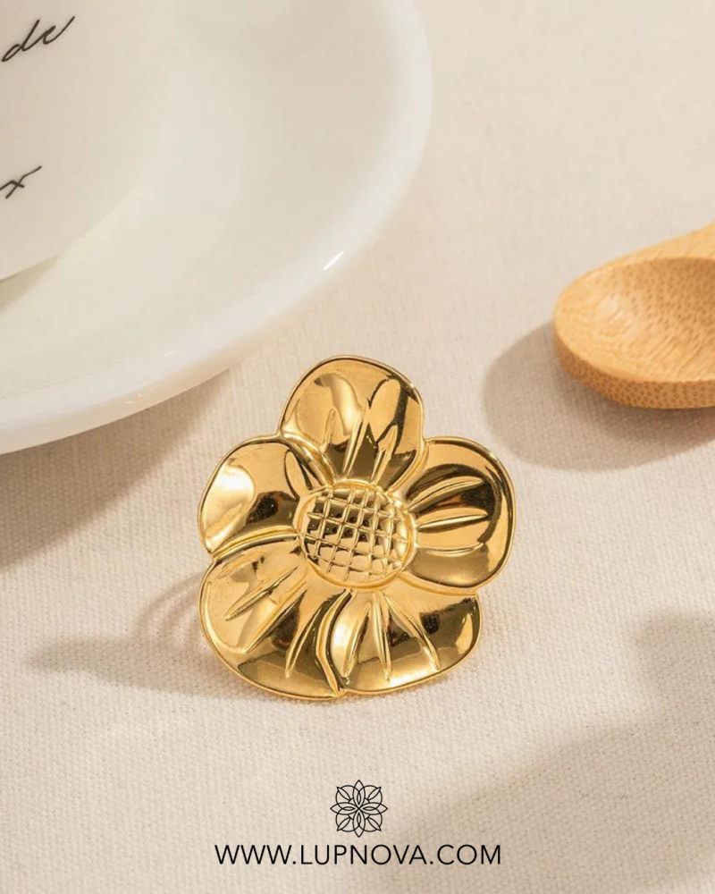 Anillo flor extra grande - Imagen 7