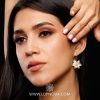Aretes orquídeas colgantes plata925 - Imagen 2